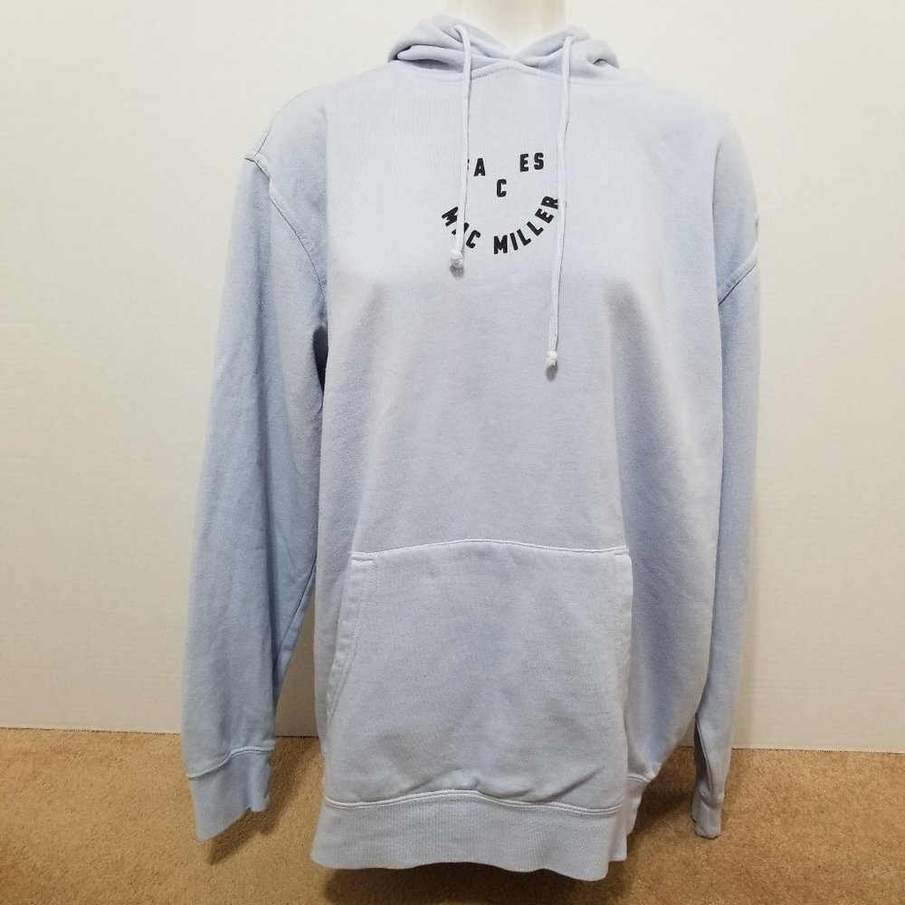 Mac Miller hoodie Large Faces Smile pullover graphic band merch two sided 2022